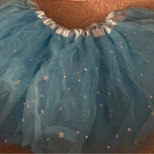 Jastore Blue Tulle Tutu Elastic Skirt- One Size- HAS THREAD ISSUE